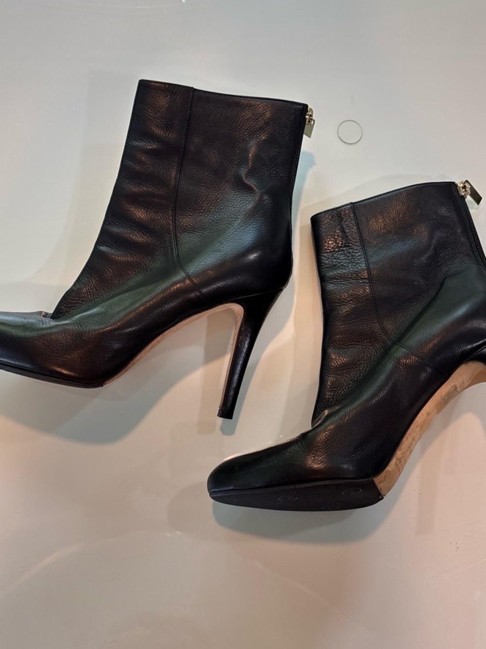Jimmy Choo Black Leather Stiletto Ankle Booties